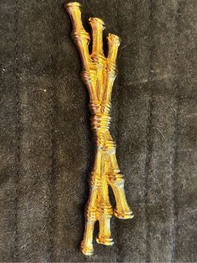 Monet Classic Gold Bamboo Vintage Bar Brooch